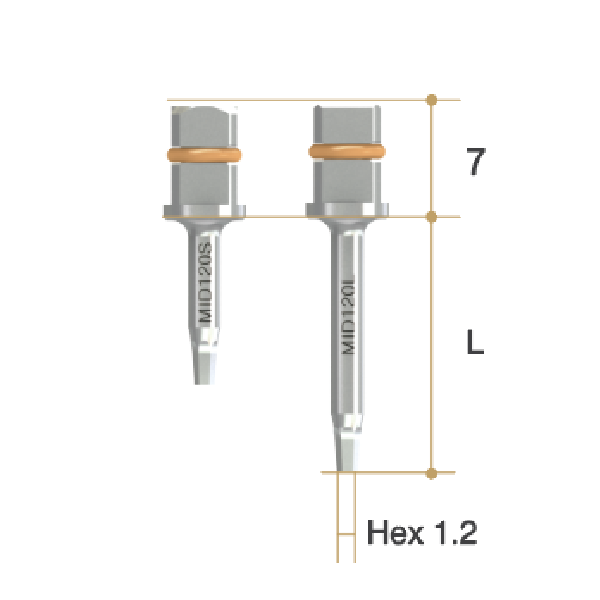 Insert Driver (1.2 Hex) Short / L10.0