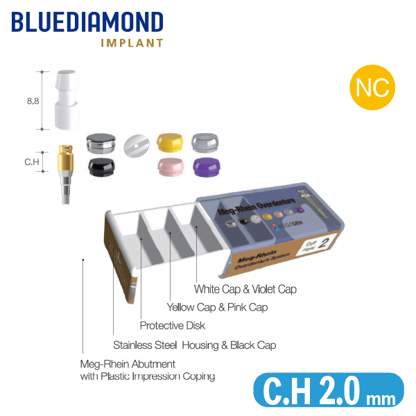 Meg-Rhein Overdenture System [BD] NC C.H=2.0