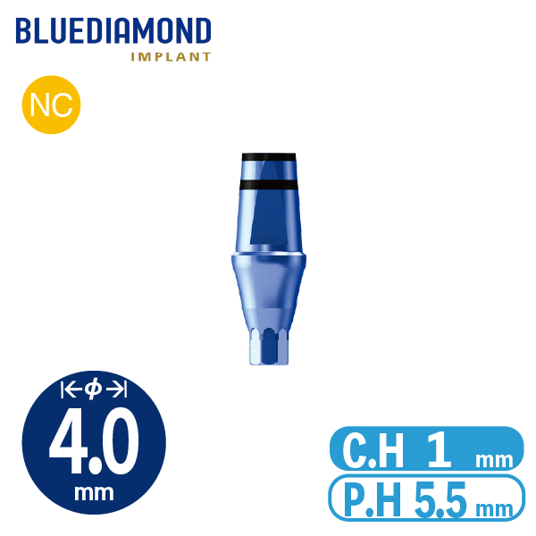 EZ Post Abutment [BD] NC φ4.0 / C.H=1.0 / P.H=5.5
